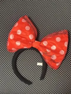 ミニーマウス リボンカチューシャ 赤