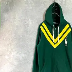 90s 폴로랄프로렌 파커 그린 빅 포니 로고 자수 열