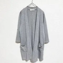 SHOO LA RUE ロングカーディガン 七分袖 2way グレー 羽織り