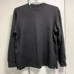 UNIQLO ソフトニットフリースクルーネックT メンズ Lサイズ グレー