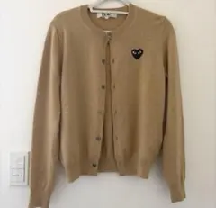 正規PLAY COMME des GARCONS ベージュ カーディガン L