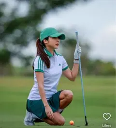 adidas ポロシャツ ホワイト/グリーン