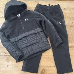 Nike フリース ジャケット パンツ セットアップ120 XS 黒