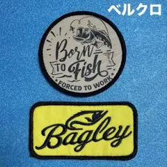 B183 フィッシング　米国老舗釣具バークレー　他計2種　刺繍&プリント　パッチ