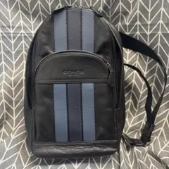 COACH レザーショルダーバッグ　ブラック　ブルー