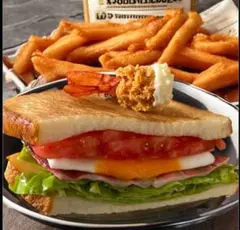 食品サンプル♡リアルなホットサンド＆エビフライセット