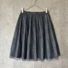 美品✨ジルスチュアート シアーチュール×チェック柄フレアスカート ひざ丈 M相当のサムネイル