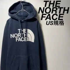 【US規格】希少THE NORTH FACE 胸ロゴ パーカー ネイビー 紺XS