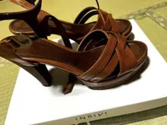 INDIVI インディヴィ サンダル ブラウン ストラップ　24.5㎝のサムネイル