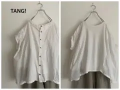 TANG! 異素材ワイドプルオーバーシャツ　バックボタンのサムネイル