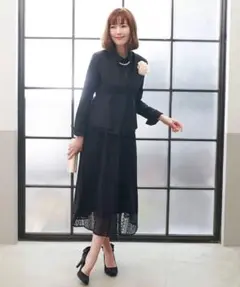 RUIRUE BOUTIQUE レースシャツワンピースセットアップスーツ 卒業式