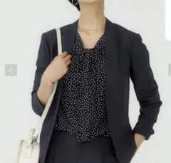 新品　カチリラ　Dノーラペルジャケット　ネイビー　40 手洗い可能