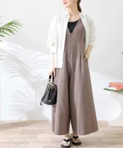 アーバンリサーチサニーレーベル　コットンワイドオールインワン