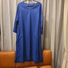 GLOBAL　WORKS　リネン混ワンピース(膝下)