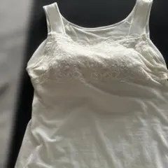 レースデザイン ホワイトタンクトップ Lサイズ