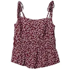 Cherry Pattern Strap Top navy S - メルカリ