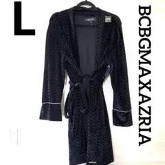 BCBGMAXAZRIA【L】ダイヤモンド柄 ベロア ガウン ブラックのサムネイル