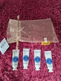 ロクシタン ハンドクリーム 4本セット メッシュポーチ付き　新品