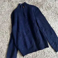 Polo Ralph Lauren ハーフジップ ニット L 紺