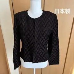 ノーカラージャケット 長袖 ベル・ソフィア　Belle Sophia 日本製