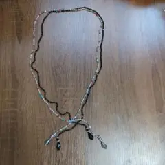 カラフルビーズと黒色ビーズのネックレス　2本(値下げしました)