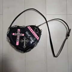 ハート型ショルダーバッグ 黒