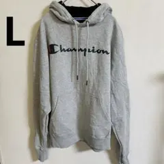 Champion チャンピオン パーカー プルオーバー デカロゴ グレー L