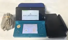 ニンテンドー3DS アクアブルー 本体 タッチペン付き 動作確認済