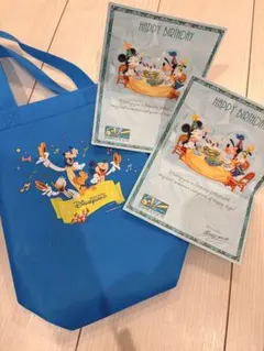 香港ディズニー限定　バッグ　誕生日カード2枚
