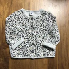 PETIT BATEAU 花柄カーディガン 80