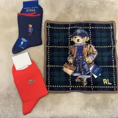 POLO ハンカチ　靴下 LACOSTE 靴下　新品未使用　タグ付き