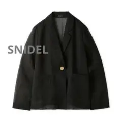 SNIDEL スナイデル シアーシャツジャケット 金ボタン ブラックのサムネイル