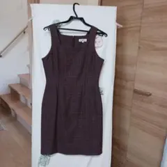 ブラウン タイトワンピース