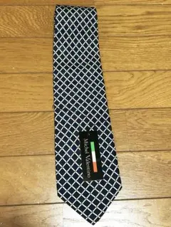 Michel Valentino ネイビー ダイヤモンドパターン ネクタイ