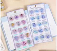 カプセルシール　3D立体シール　2点セット　アイス&蝶々