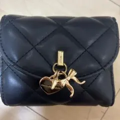 CHARLES & KEITH キルティング 三つ折り財布 ブラック