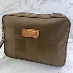 ほぼ未使用品 Guy Laroche ギラロッシュ PUレザー切替クラッチバッグ