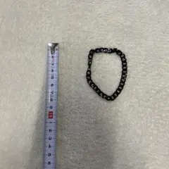 ブラック金属ブレスレット 約20cm 13g