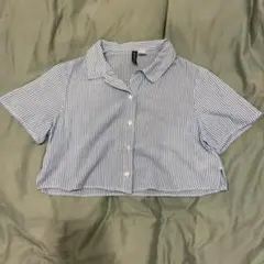 ストライプ 半袖 クロップドシャツ Ｈ&M