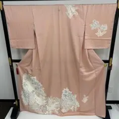 美品 正絹 トールサイズ 訪問着 着物 A1962 正絹訪問着 着物のみトール裄丈66