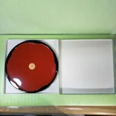 黒内朱　八寸梅型盆　レア　希少　お盆　トレー　伝統工芸　美術