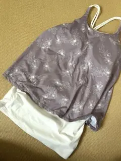 SUKALA ドローイングフラワー セパレートタンクトップ XS モーブ