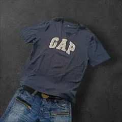 90s OLD GAP ロゴ刺繍 短丈 Tシャツ ネイビー cboy swag - メルカリ