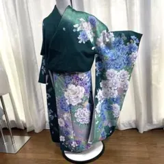 正絹 振袖】 ※身長159㎝〜169㎝程度 成人式 結納 結婚式参列 扇柄 