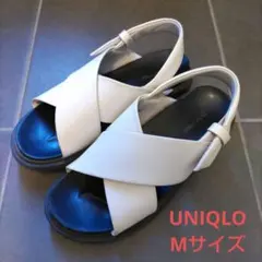 UNIQLO バックストラップサンダル Mサイズ ホワイト×ブラック