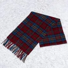 ポロラルフローレン　カシミヤ混　チェック柄　マフラー　ポニー刺繍