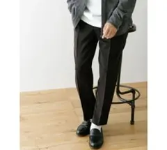 裏起毛TRスラックス／ワイドパンツ カジュアルパンツ　L ストレートパンツのサムネイル