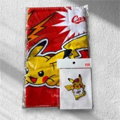 広島東洋カープ ポケモン ウェアラグ 丸型扇子 ピンバッジ セット