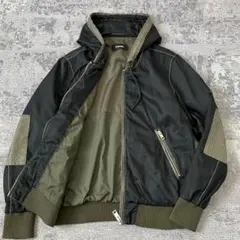 【極美品】ディーゼル あおば着用 ナイロンジャケット 短丈 Y2K ブラック 黒