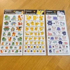 ポケモン 4サイズステッカー シール　大人気　まとめ売り　ピカチュウ